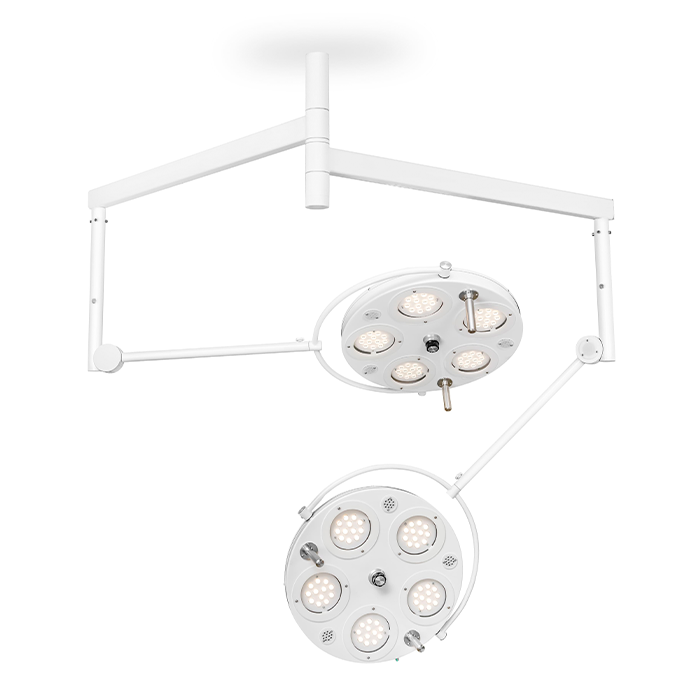 Медицинский двухкупольный хирургический светильник FotonFLY 5М/5М двухкупольный